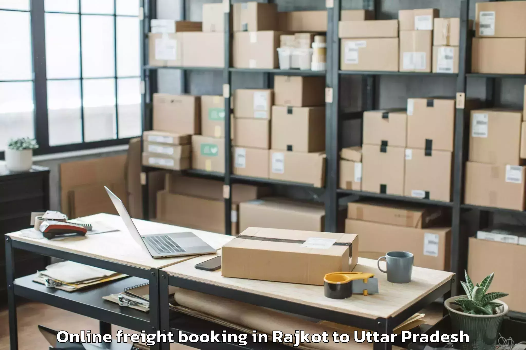 Hassle-Free Rajkot to Ballia Online Freight Booking